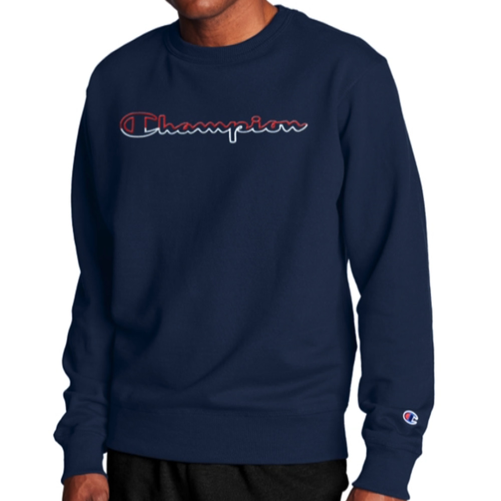 Champion Split Script Logo Powerblend Crewneck Sw… - image 1